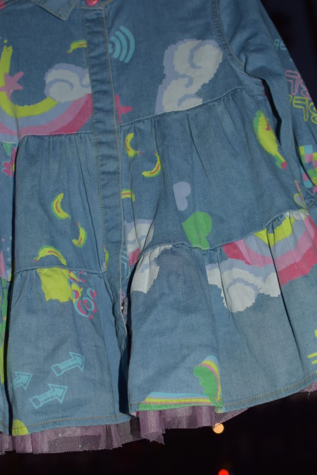 Billiblush denim and tulle dress