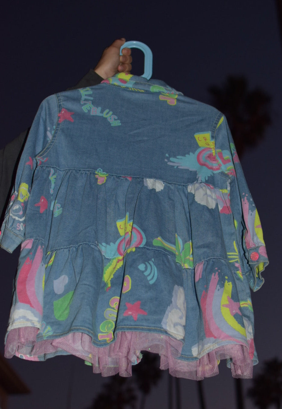 Billiblush denim and tulle dress